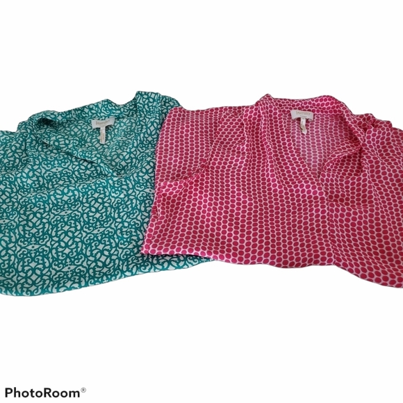 Laundry by Shelli Segal Set of 2 Print Tops - Picture 1 of 5